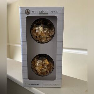 My Texas House Gold Holiday Ornaments